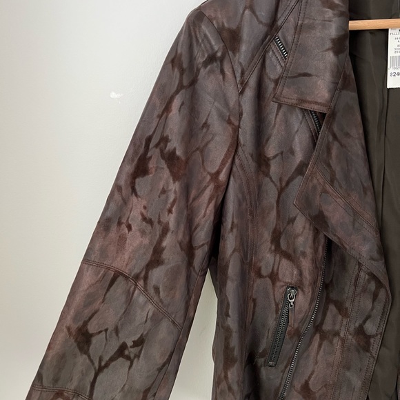 VEX | Vegan Leather / Suede Look Moto Jacket - Picture 2 of 6